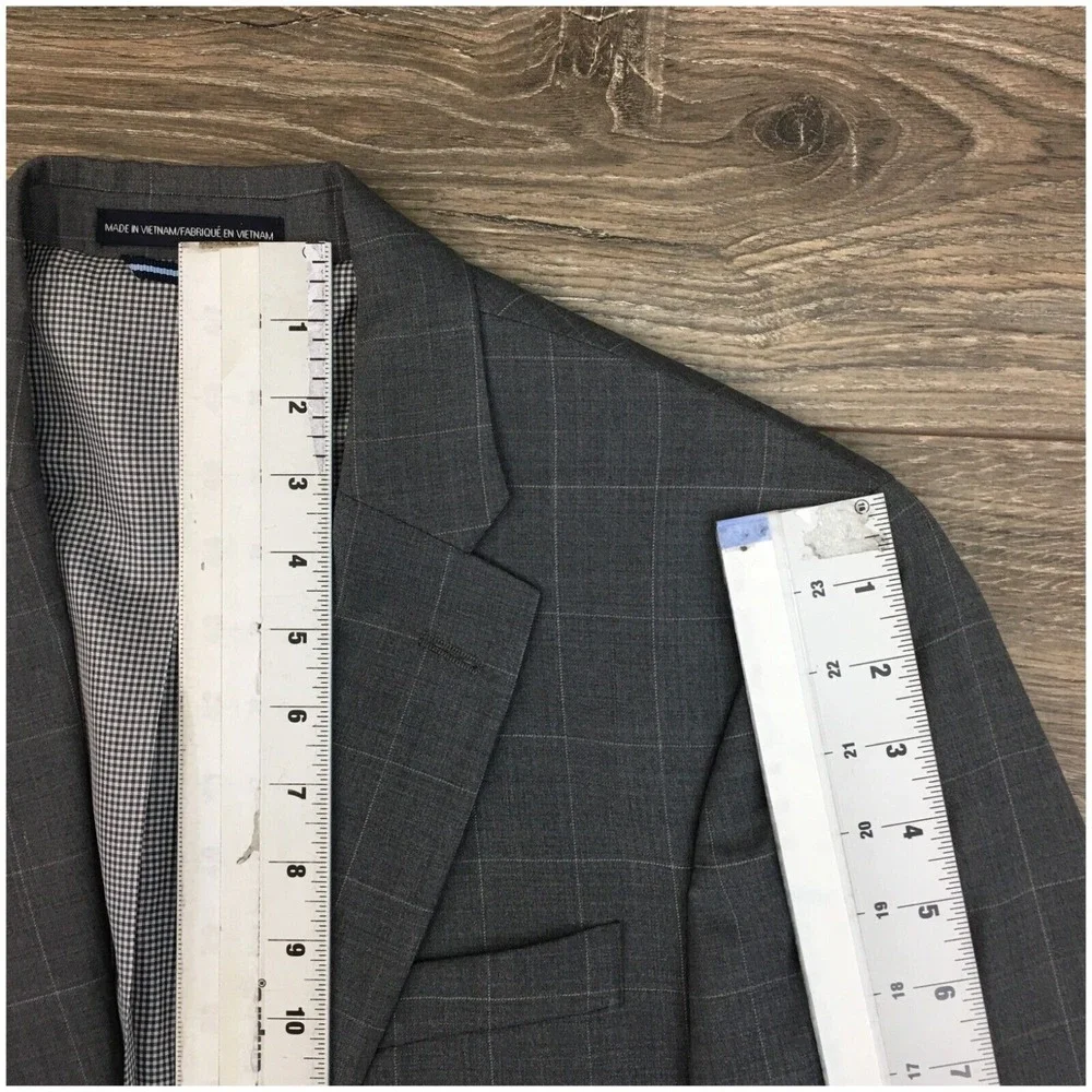 TOMMY HILFIGER Mens Blazer Sport Coat Casual Jacket‎ Size 38R Classic Wool Suit